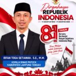 Irfan Toga Setiawan Sampaikan Ucapan Dirgahayu ke-81 Republik Indonesia